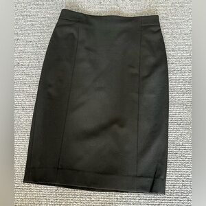 Ann Taylor Suit Skirt Seasonless Stretch Pencil Black 0
